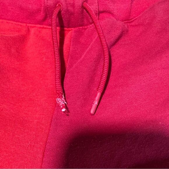 Jordan Red Two Tone Casual Athletic Sweat Shorts - Picture 3 of 5